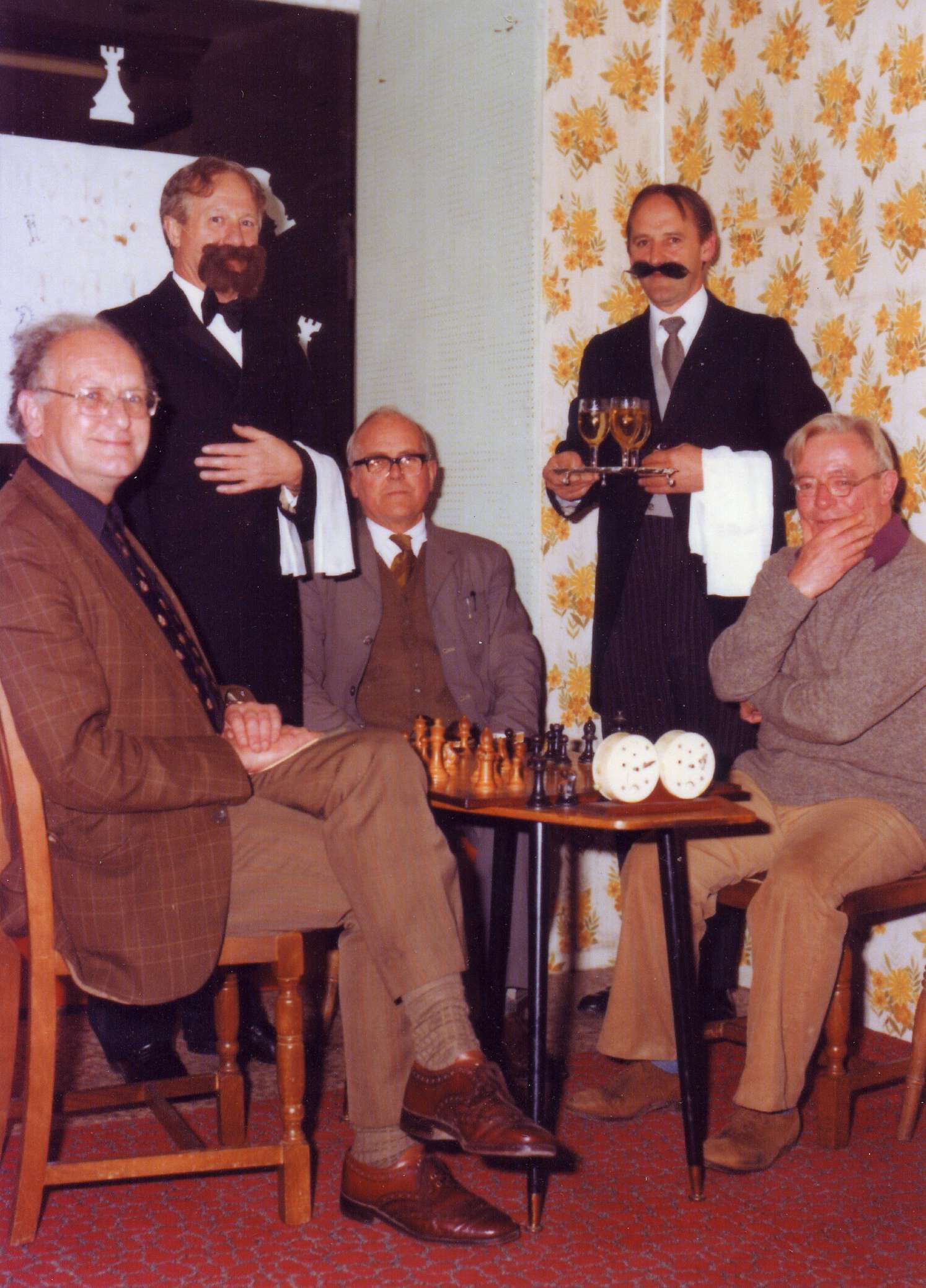 Ivor Davies at the all night chess marathon